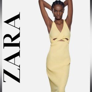 Zara cut out vestido dress | Amarillo yellow